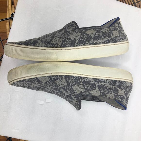 Rothy’s Shoes Snake Python Grey Slip On Flat Sneaker 8 - Picture 5 of 11